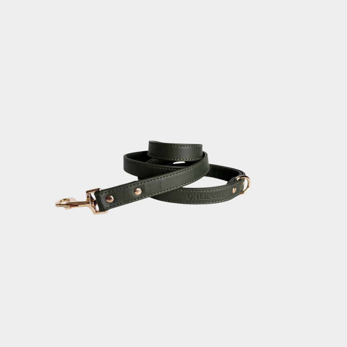 Correa para perro en piel sintética verde ONLEASH