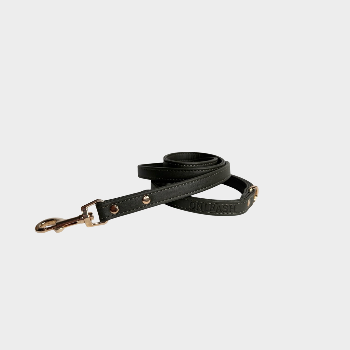 Correa para perro en piel sintética verde ONLEASH