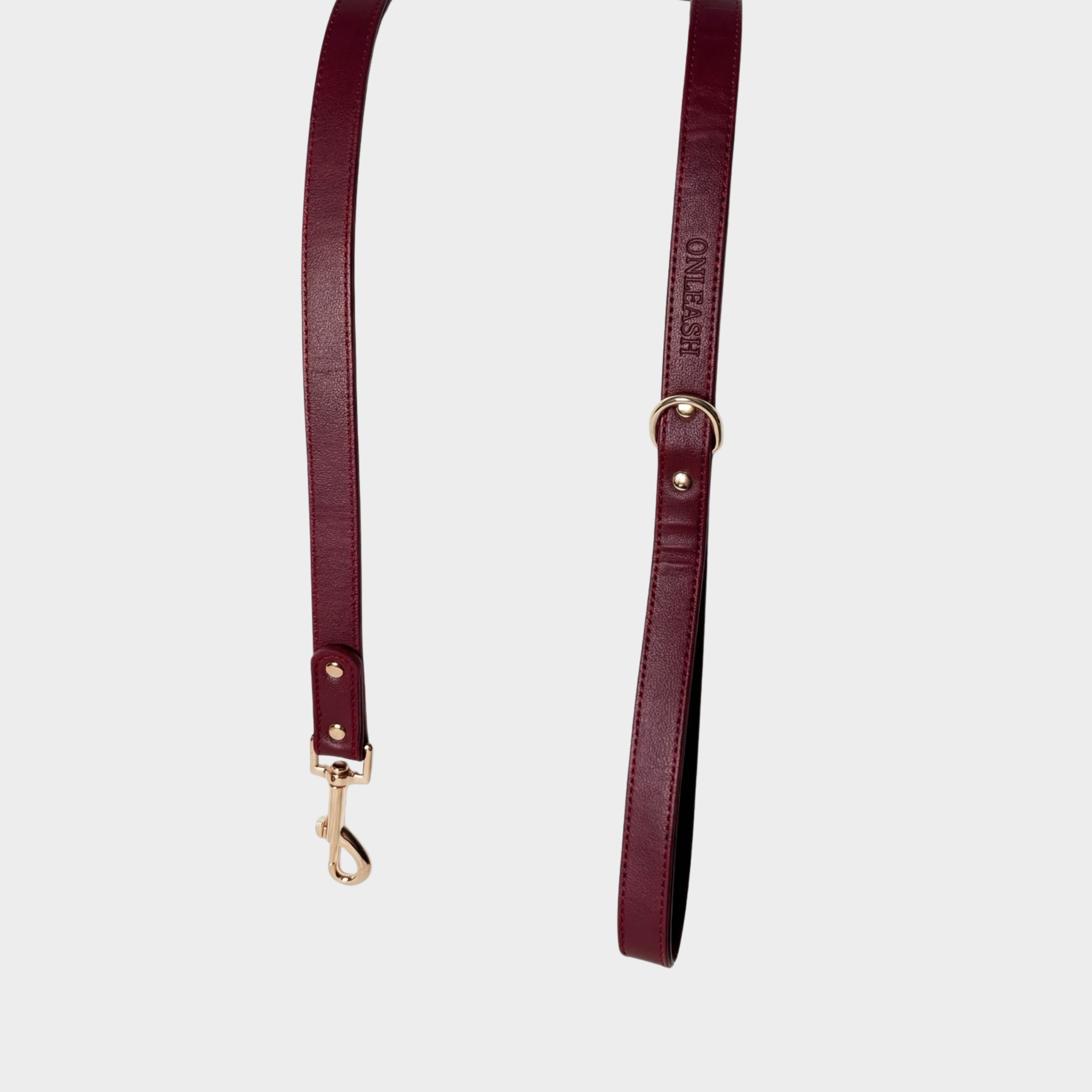 Correa para perros de cuero sintético color burgundy ONLEASH